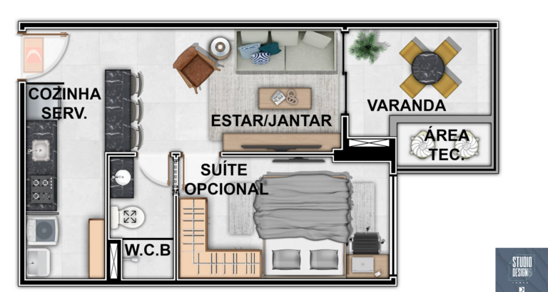 TIPO 01 E 02 - STUDIO DESIGN 6 - TERMINAÇÃO 08, 09, 10 E 11 (Cópia)
